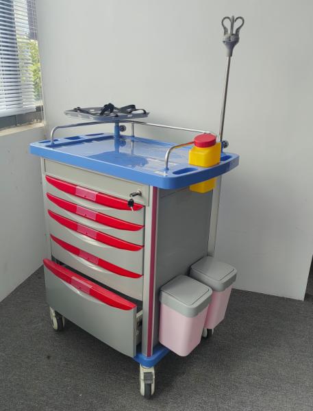 Quality ABS Emergency Medical Equipment Trolley Hospital Medicine Cart Nursing Trolley Hospital Equipment for sale