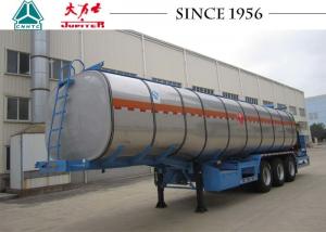 China 35 CBM 40 Tons Bitumen Trailer , Carbon Steel Asphalt Trailer With Burner wholesale