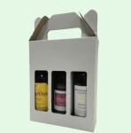 Take-away Corrugated Cardboard Wine Box with Handle in 1,2 and 3 or 4 bottles