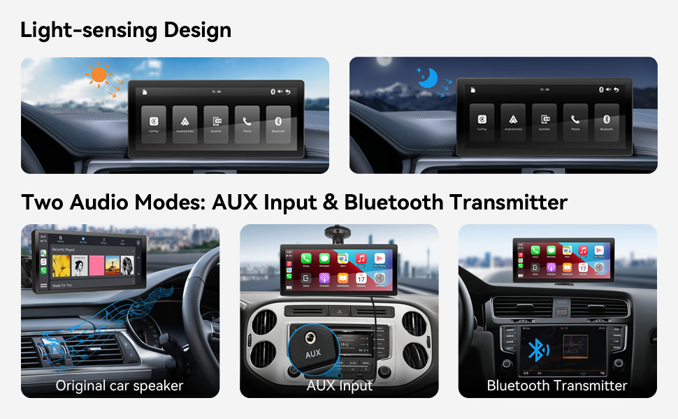 8.8 Inch Dual Wireless Carplay And Android Auto Bluetooth / AUX input Linux System