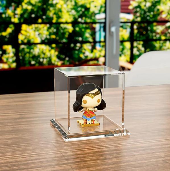 Quality Custom Transparent Acrylic Display Box Plexiglas Gift Box with Flip-Top Lid and Dust Cover for Figure Toys for sale