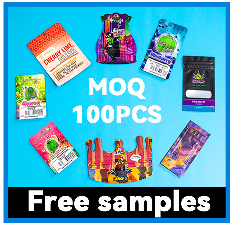 Customizable Standing Mylar Bags for Cigars & Tobacco | Waterproof Zipper Weed Pouches | OEM Resealable Plastic Pouch