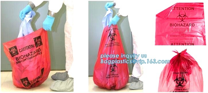 LDPE biohazard waste bin bags disposable medical autoclave bags, biohazard specimen bag plastic adhesive flat bag, bagea