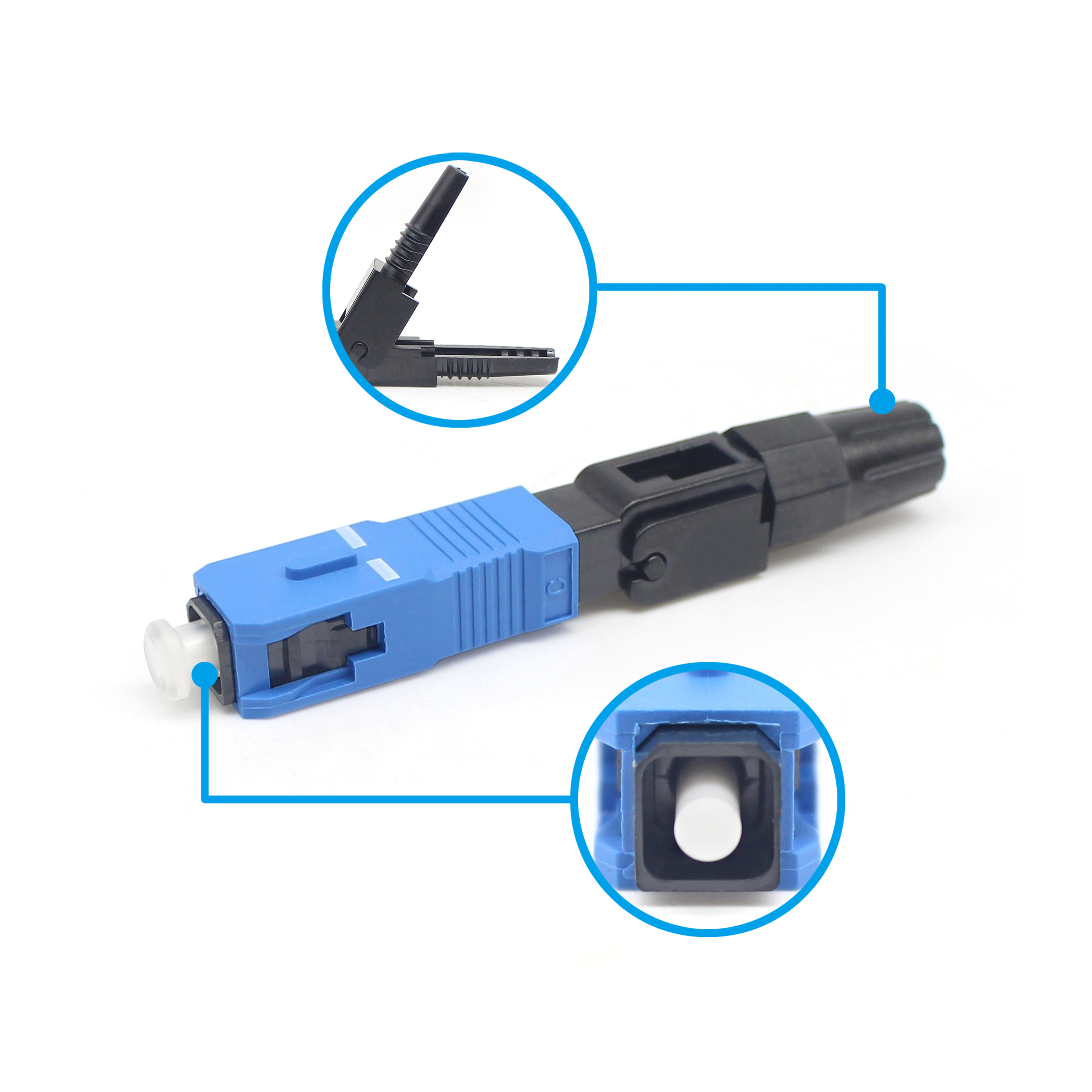 FTTH FTTxFTTB Network SC/UPC Optical Fiber Single Mode Fast Connector for Drop Cable