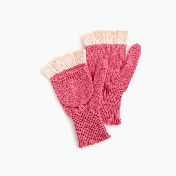 Quality Jersey Casual Winter Gloves For Girls , Custom Color Knitted Hand Gloves for sale