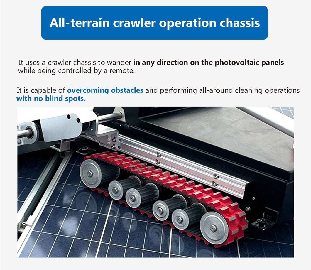 Remote Controlled Self Washing Solar Panel Cleaning Robot with New Nylon Yarn to Protect Surface and Quick Stain Removal