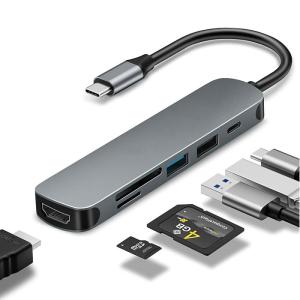 China USB C Hub HDMI Adapter 5Gbps With MicroSD TF Card Reader wholesale