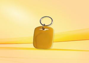 China Mini Yellow Proximity Card Plastic 125khz rfid tag / Keyfobs For Access Control wholesale