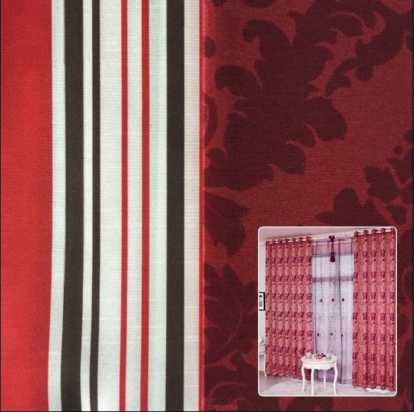 Quality Printed Dupioni Fabric for window curtain fabric for sale