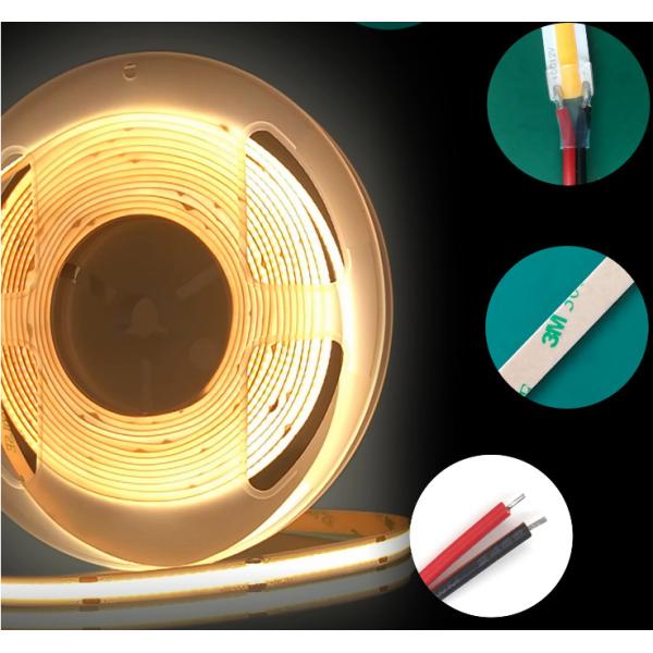 Light White Red Blue Dotless Flip Chip On Board DC24V 6500k led strip