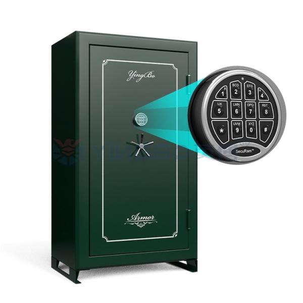 Quality 75 Mins Fireproof Rating Heavy Gun Safe Box Anti Theft With 36 Guns for sale