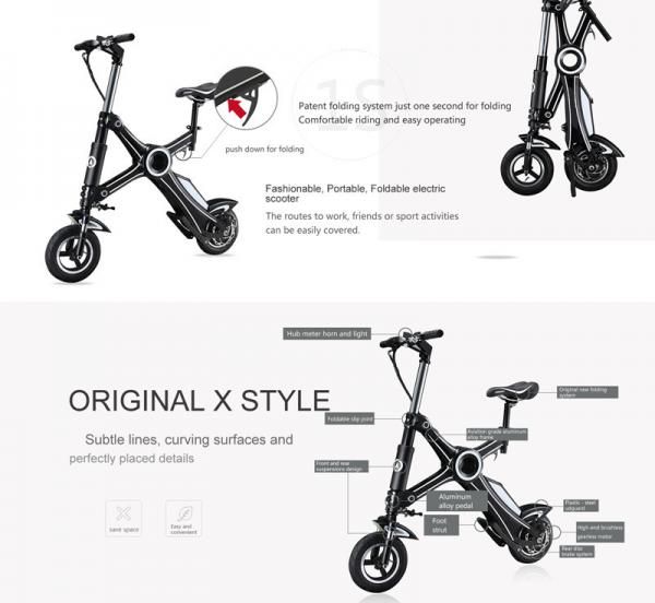 Light Weight Foldable Electric Bicycle with Seat , Electric Bike Kit Lithium Battery