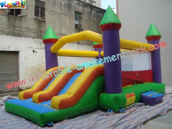 Quality Commercial Inflatable Bouncer Slide , Rocket Theme Castle Combo for sale