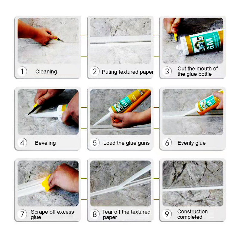 Transparent color adhesive glass glue for aquarium adhesive silicone sealant transparent color silicone sealant
