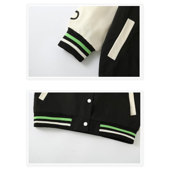 Splicing Printing Thick Patchwork Baseball Jacket Outerwear For Girls Ages 4-16