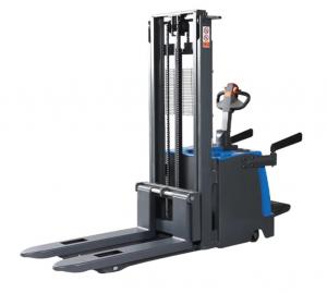 China Stand Up Logistics Machines Battery Powered Electric Pallet Truck Stacker ODM wholesale