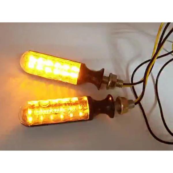 2 x 12 led motorcycle e mark certificate featuring Durable Amber turn signals