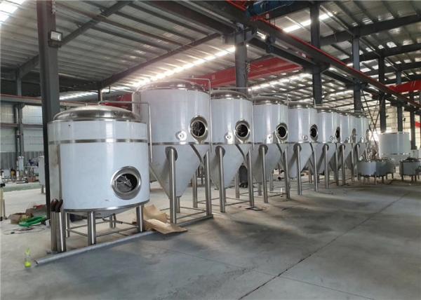 Quality PLC Control Stainless Steel 304 Bright Beer Tank Inner 3mm / Outer 2mm Thickness for sale