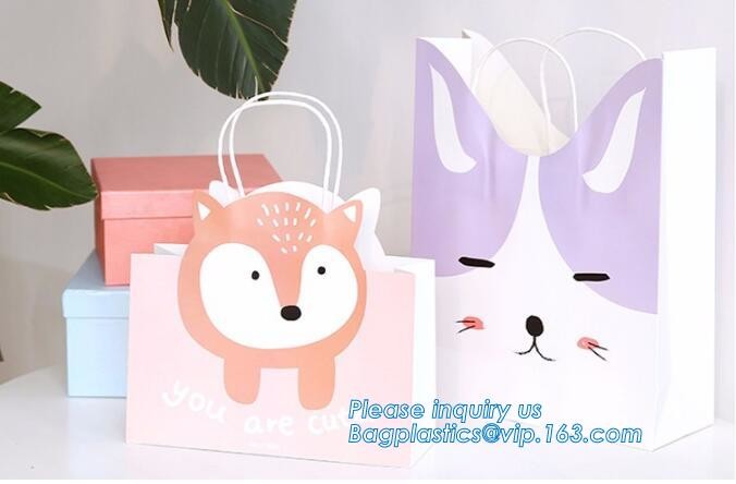 Customized Cut Printed Coated Paper Shopping Bag with Matt Lamination,rope handle custom logo printed white paper bag
