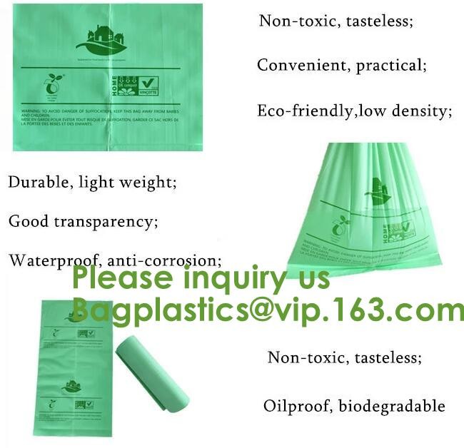 Eco friendly EN13432 Ok home compost certified 100% biodegradable compostable plastic T-shirt vest bag for shopping