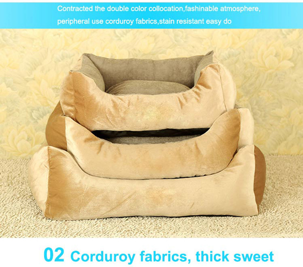 washable dog beds for large dogs free shipping Stripes short plush pet bed china factory