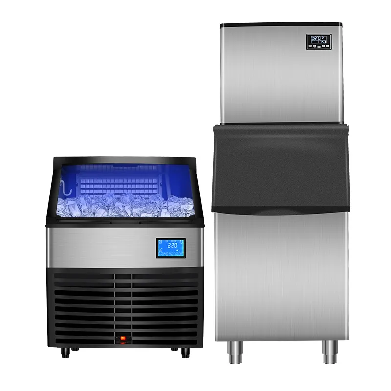 Commercial Ice Cube Maker Machine Stainless Steel Large Ice Cube Maker Automatic