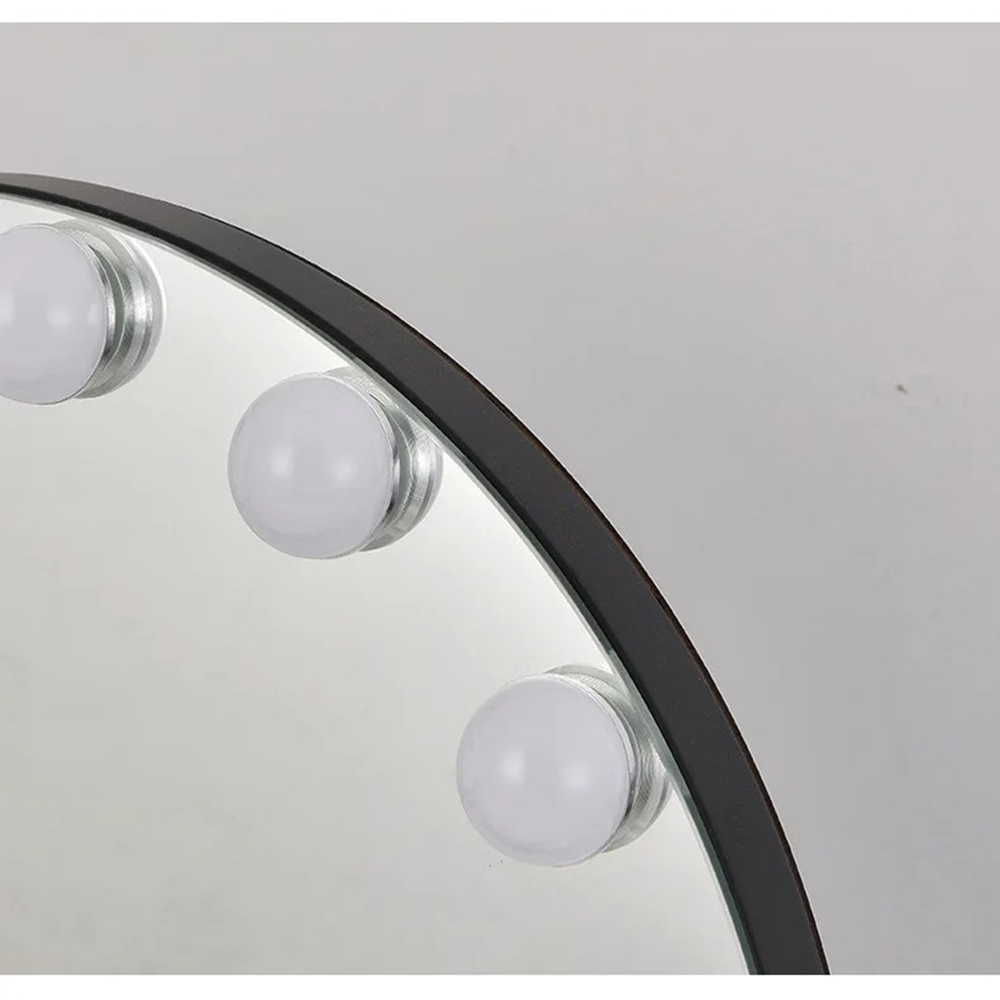 Chrome Led Light Bulb Home Decor With Hollywood Mirror Extra LOGO Yes Cosmetic Mirror