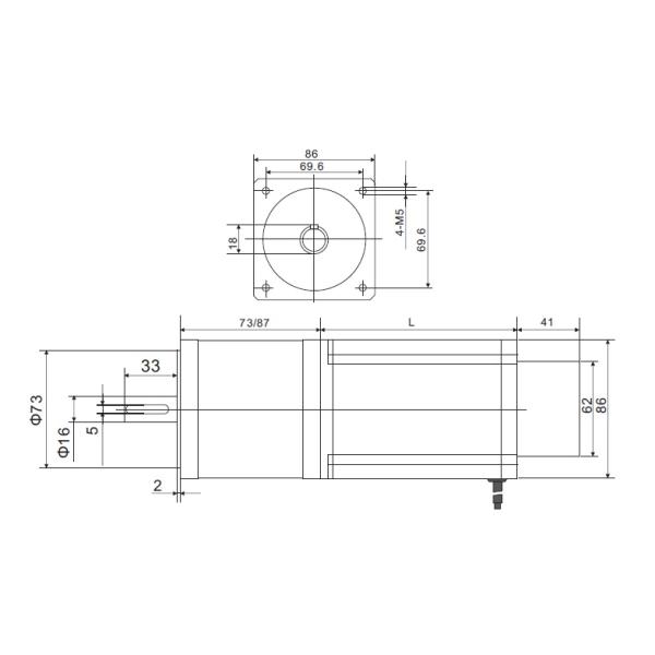 NEMA34 Planetary geared stepper motor with brake