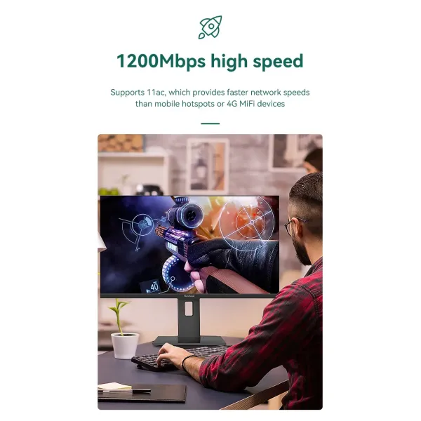 11AC 1200Mbps 4G SIM Router with External Antenna, Battery 4G Router