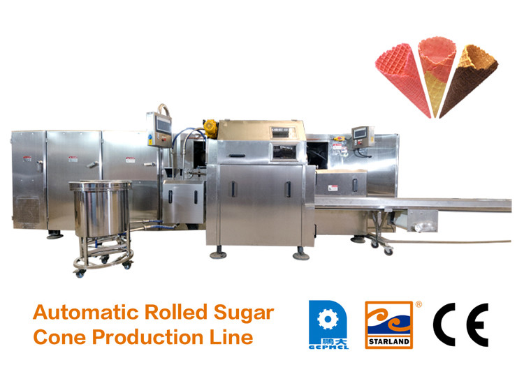 Multicolor 2.0hp Ice Cream Cone Production Line Full Automatic