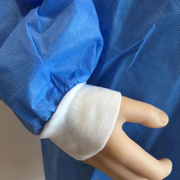 Blue Elastic Cuff 110x134cm Disposable Isolation Gown