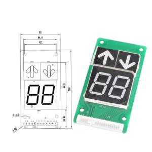 China Elevator Parts Supplier Customized 7 Segment Red Color LED Display Panel Elevator Lcd Display wholesale