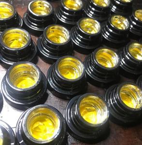 China 5ml / 7ml / 9ml Glass Concentrate Containers With Chrome Plated Inside wholesale
