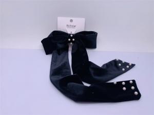 China Women Kids Black Velvet Hair Bow Ribbon Multiscene For Wedding wholesale