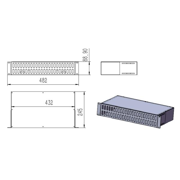 48 Port ODF Patch Panel 96 Fibers SC SX LC DX Optical Distribution Panel