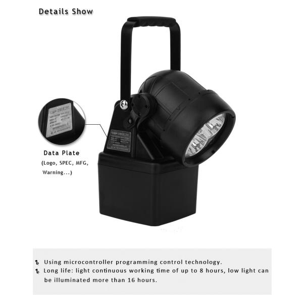 Intrinsically Safe Explosion Proof LED Work Light 1080Lm Adjustable Lamp Head