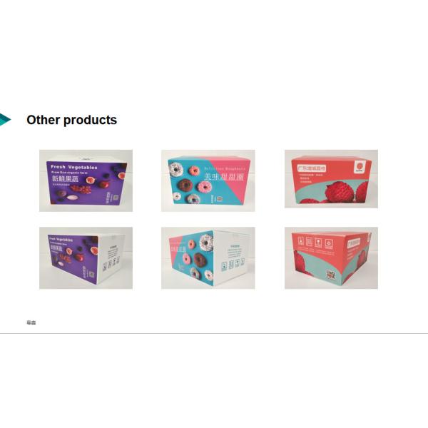 Stackable Fruit packaging waterproof corrugated box rectangle