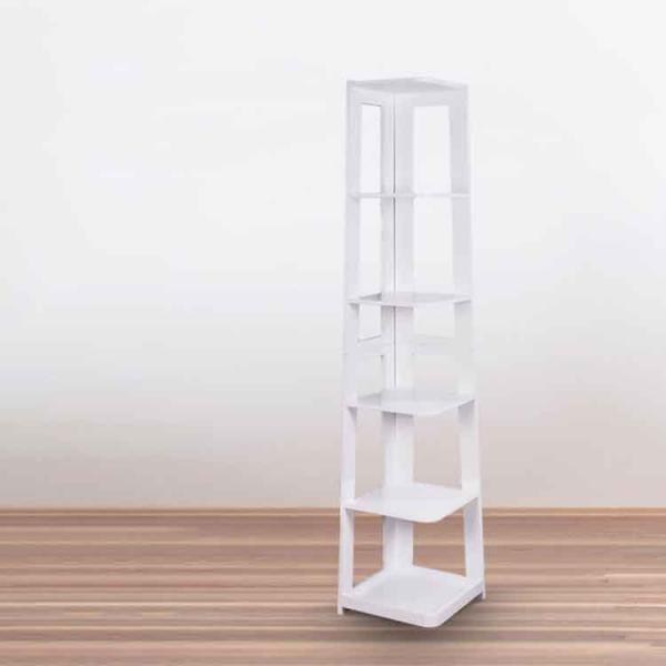 190CM Trapezoidal 5 Story Corner Ladder Bookshelf