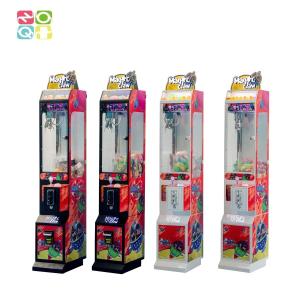 3 Inch Mini Plush Toy Catching Game Claw Crane Machine With Bill Acceptor