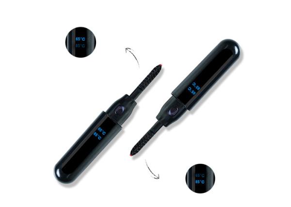 Quality ROHS Mini LCD Display USB Rechargeable Heated Eyelash Brush for sale