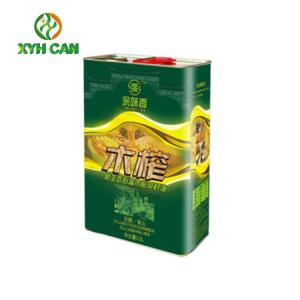 China Rectangular Tin Containers Heathy 5L Oil CMYK Printing OEM Service wholesale