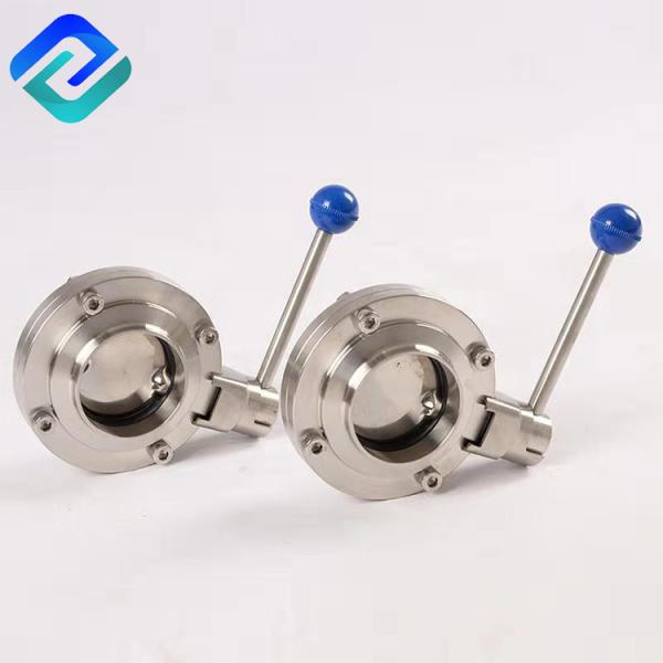 Quality Pneumatic SS Butterfly Valve Pulling Handle Hygienic FPM Dn10 Rjt for sale