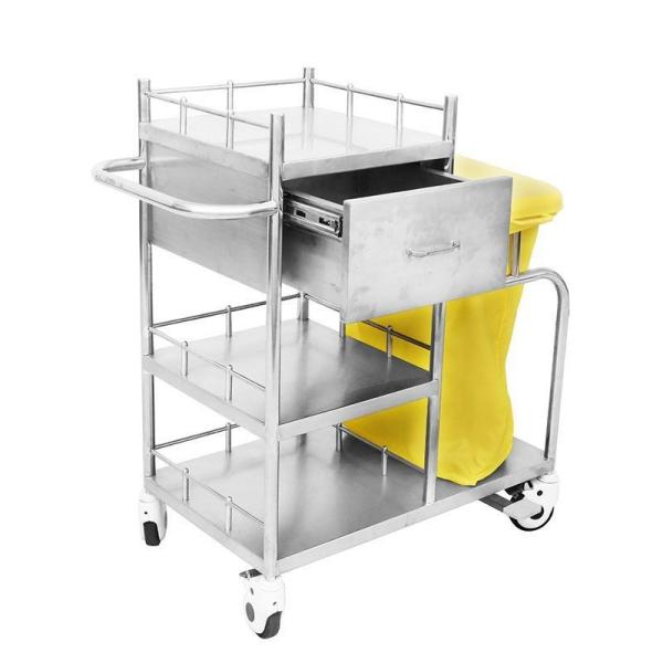 Quality First Aid Hospital Stainless Steel Trolley Multi Functional Metal Medical Trolley for sale