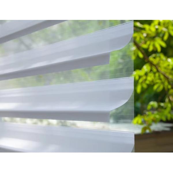 Windproof Blackout Light Colored Blackout Curtains Motorised Window Shades Shutter 100% Polyester