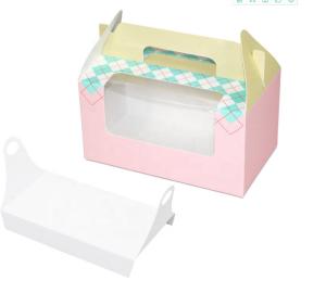 Handmade Folding Custom Cardboard Display Boxes With Clear Window