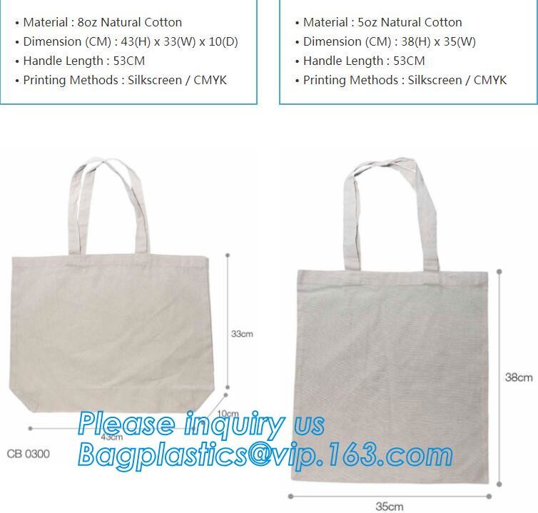 Custom silk screen printed Cotton material handle style blank natural cotton canvas bag without logo bagplastics bagease
