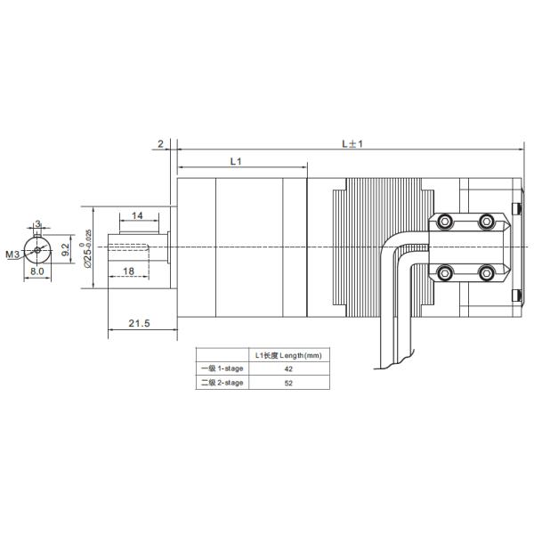 NEMA17 42mm 2phase closed loop stepper motor with planetary gearbox/ stepper motor with encoder and planetary reducer