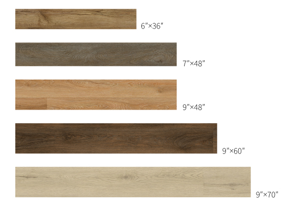 SPC Flooring 6''x36''/ 7''x48'' / 7.2''x48'' /9"x48"/12"x24" or customized Customized Size
