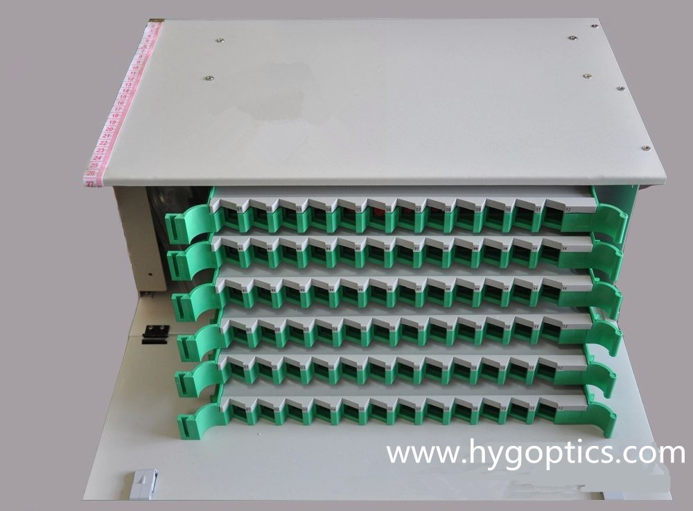 24 Core Fiber Carbon 2U Odf Optical Distribution Frame