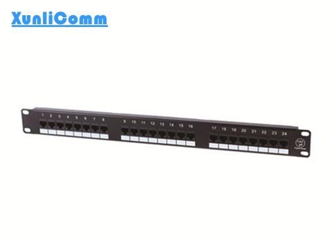 Quality utp cat5e 24 port 1u 19inch rj45 network patch panel for sale